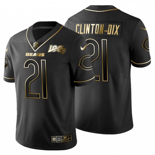 Chicago Chicago Bears #21 Ha Ha Clinton-Dix Men's Black Golden Limited 100 Jersey Men's