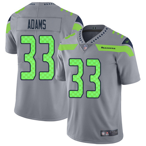 Seahawks #33 Jamal Adams Gray Men's Stitched Limited Inverted Legend Jersey