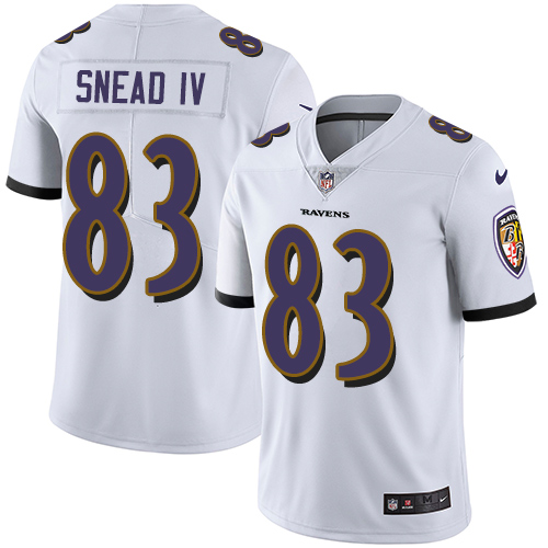Baltimore Ravens #83 Willie Snead IV White Men's Stitched Vapor Untouchable Limited Jersey Men's