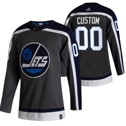 Winnipeg Jets Custom Black Men's Adidas 2020-21 Alternate Authentic Player Jersey