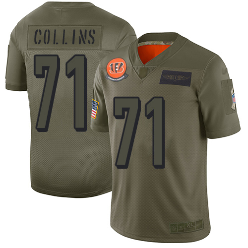 Bengals #71 La'el Collins Camo Men's Stitched Limited 2019 Salute To Service Jersey