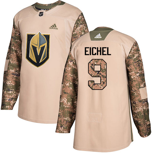 Adidas Golden Knights #9 Jack Eichel Camo Authentic 2017 Veterans Day Stitched Youth Jersey