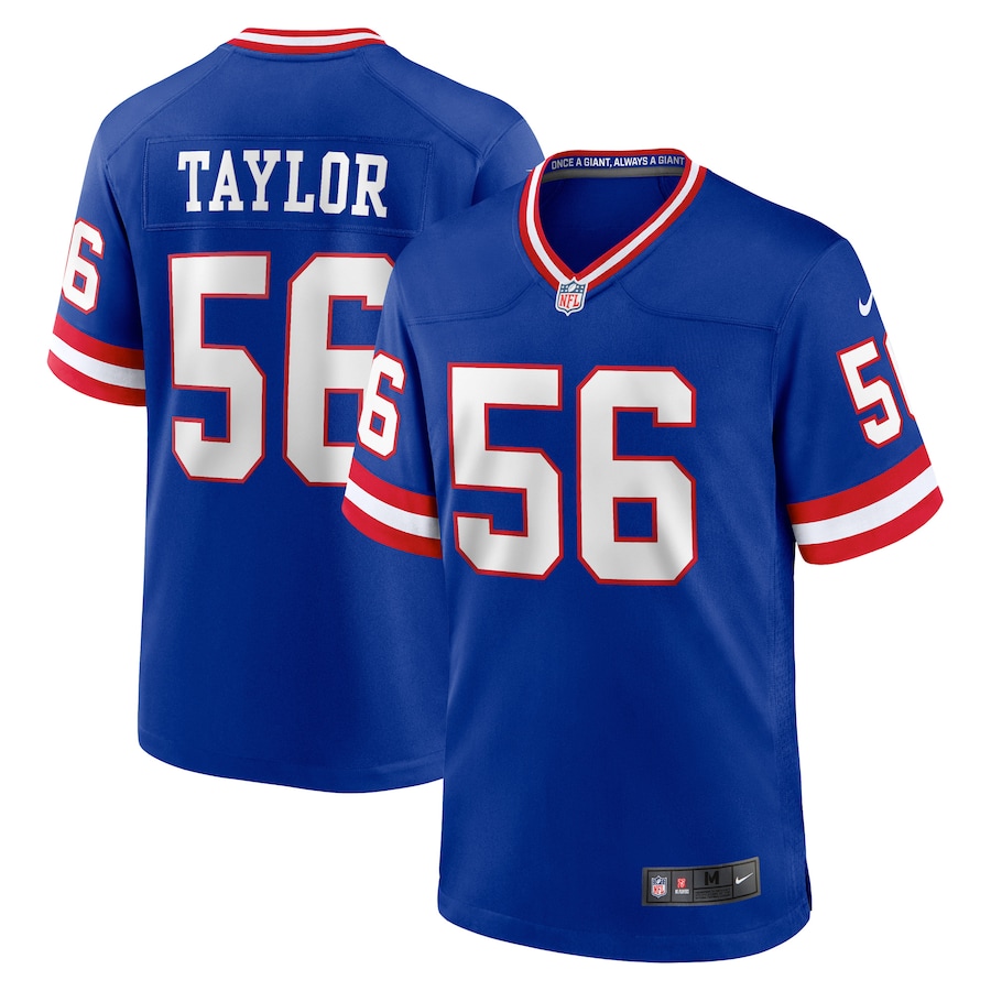 New York Giants #56 Lawrence Taylor Royal Men's Classic Retired Player Game Jersey