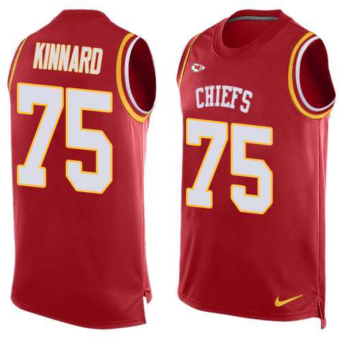 Chiefs #75 Darian Kinnard Red Team Color Men's Stitched Limited Tank Top Jersey