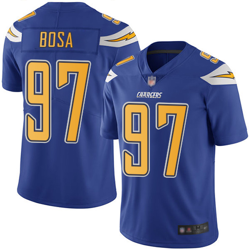 Chargers #97 Joey Bosa Electric Blue Men's Stitched Limited Rush Jersey