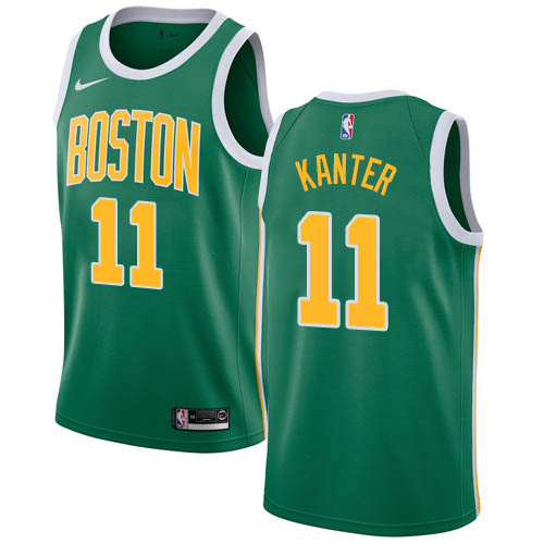 Boston Celtics #11 Enes Kanter Green Swingman Earned Edition Jersey Mens