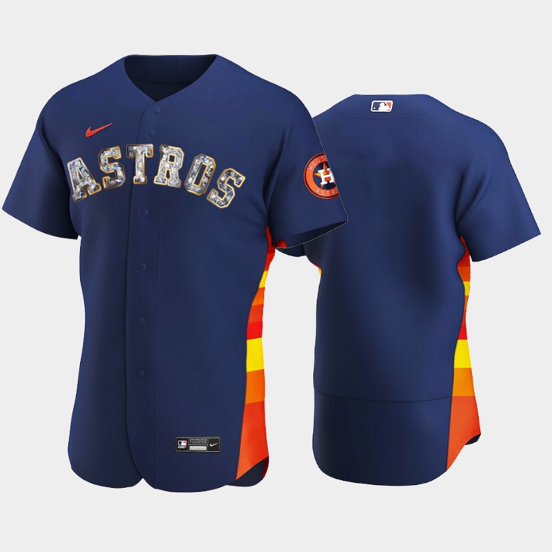 Houston Astros Blank Men's Diamond Edition Jersey - Navy