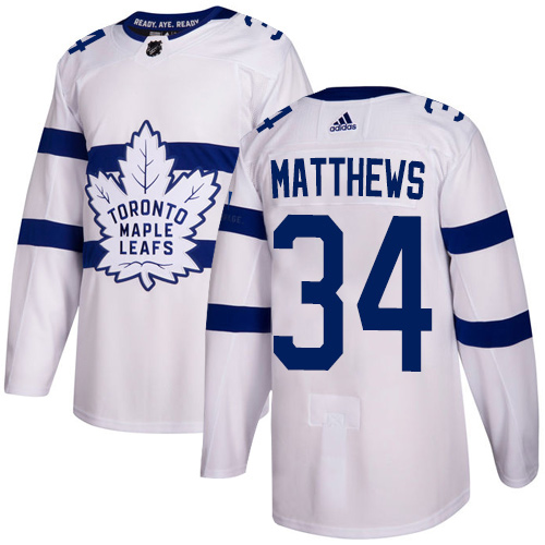 Adidas Maple Toronto Maple Leafs #34 Auston Matthews White Authentic 2018 Stadium Series Stitched Jersey Men's
