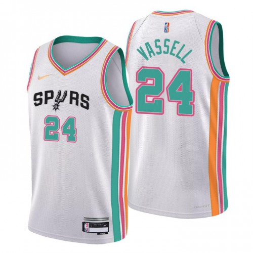 San Antonio San Antonio Spurs #24 Devin Vassell Mens White 2021/22 Swingman Jersey - City Edition Mens