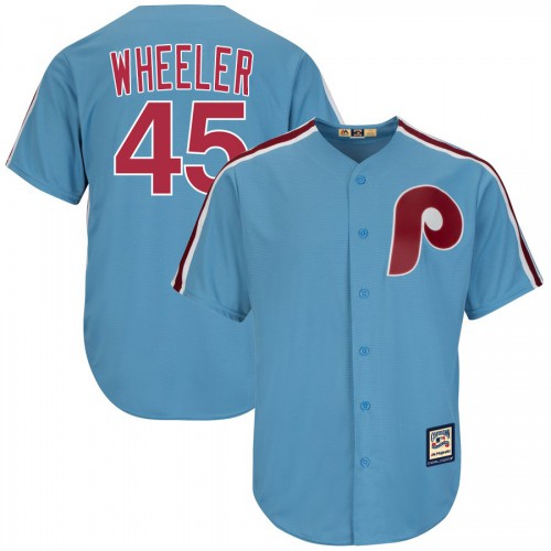 Philadelphia Phillies #45 Zack Wheeler Light Blue New Cool Base Cooperstown Stitched Jersey Men's