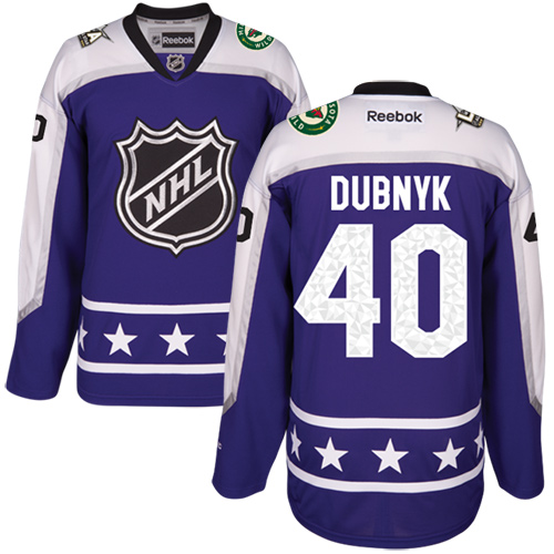 Minnesota Wild #40 Devan Dubnyk Purple 2017 All-Star Central Division Stitched Youth Jersey Youth