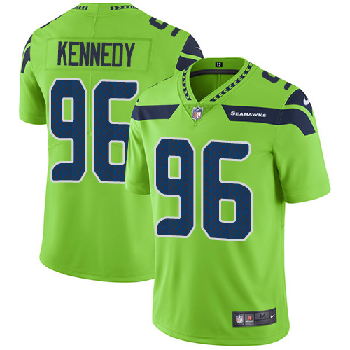Seattle Seahawks #96 Cortez Kennedy Green Men's Stitched Limited Rush Jersey Men's