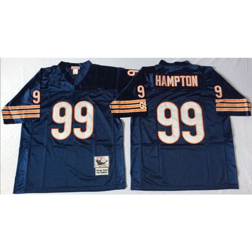 Mitchell&Ness Chicago Bears #99 Dan Hampton Blue Small No. Throwback Stitched Jersey Men's