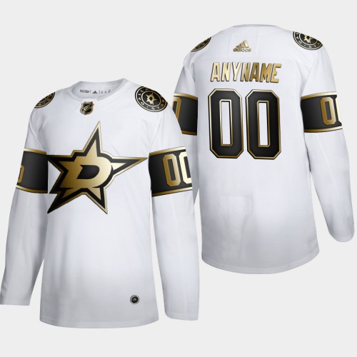 Dallas Stars Custom Men's Adidas White Golden Edition Limited Stitched Jersey