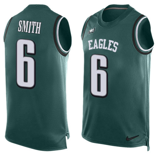 Eagles #6 DeVonta Smith Green Team Color Men's Stitched Limited Tank Top Jersey