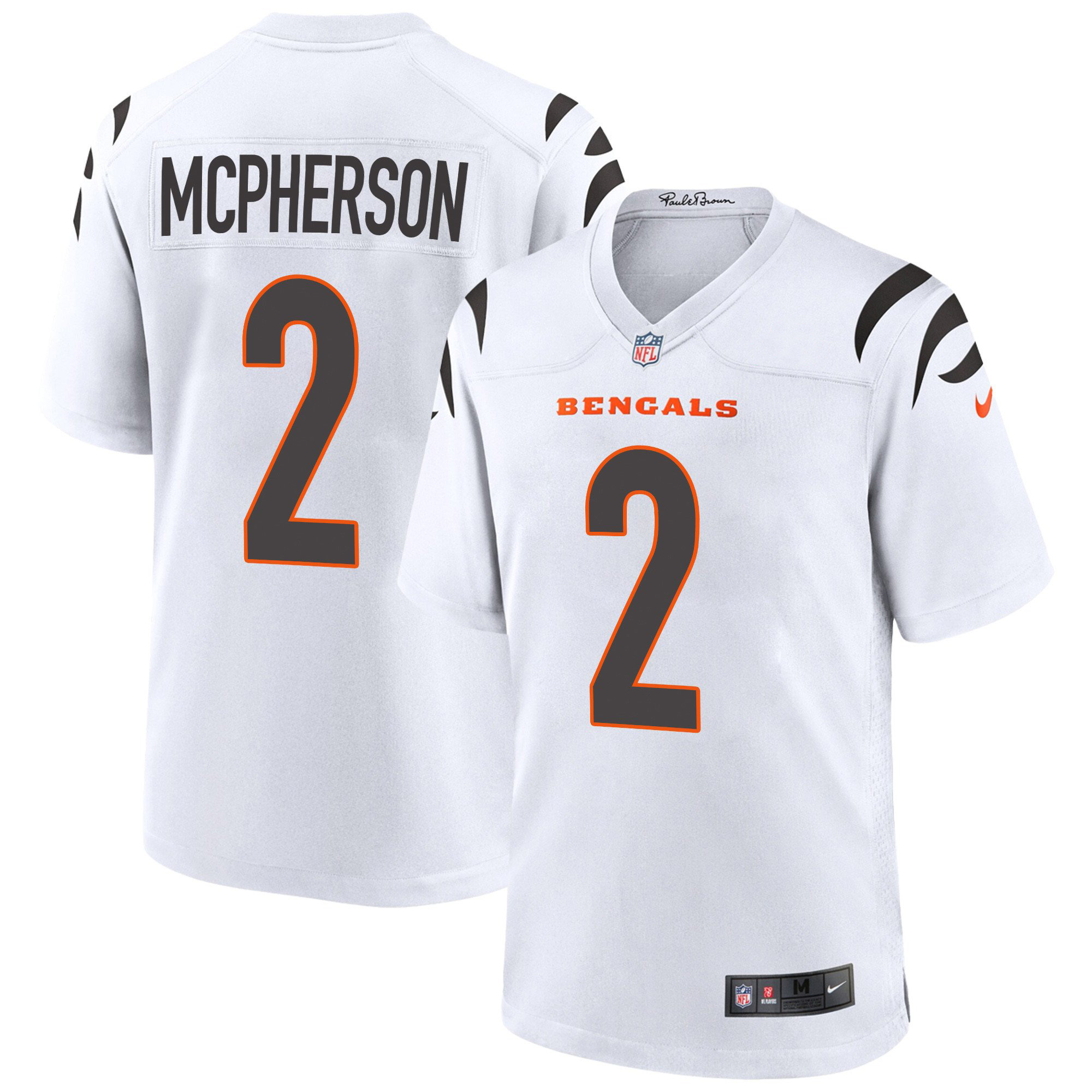 Cincinnati Bengals #2 Evan McPherson White Alternate Game Jersey