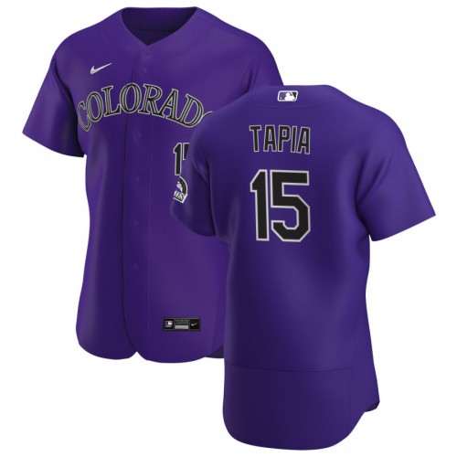 Colorado Colorado Rockies #15 Raimel Tapia Men's Purple Alternate 2020 Authentic Player Jersey Men's
