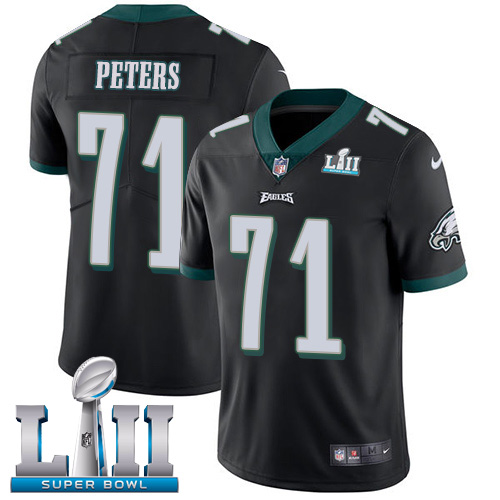 Philadelphia Eagles #71 Jason Peters Black Alternate Super Bowl LII Youth Stitched Vapor Untouchable Limited Jersey Youth