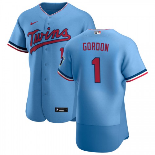 Minnesota Minnesota Twins #1 Nick Gordon Men's Light Blue Alternate 2020 Authentic Team Jersey Men's