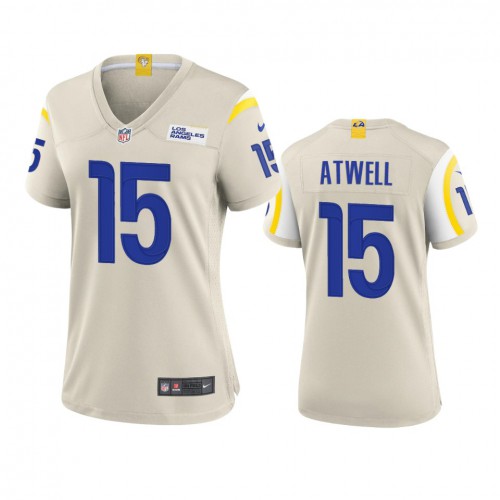 Los Angeles Los Angeles Rams #15 Tutu Atwell Women's Game Jersey - Bone Womens