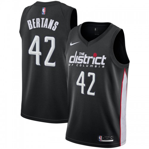 Washington Wizards #42 Davis Bertans Black Swingman City Edition 2018/19 Jersey Mens