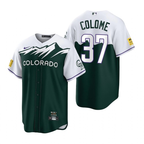 Colorado Colorado Rockies #37 Alex Colome Green Men's 2022 City Connect Game Jersey Men's