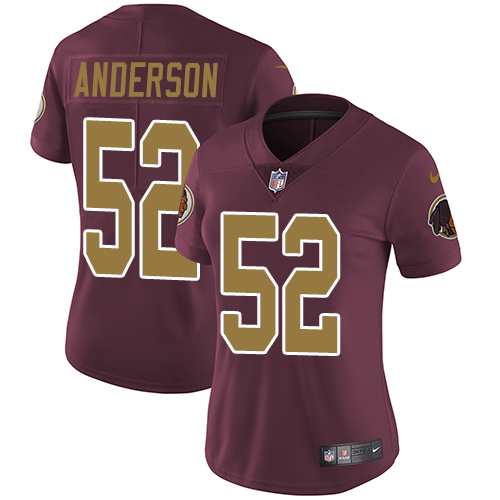 Washington Commanders #52 Ryan Anderson Burgundy Red Alternate Women's Stitched Vapor Untouchable Limited Jersey Womens