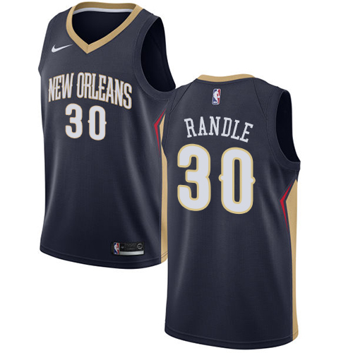 New Orleans Pelicans #30 Julius Randle Navy Swingman Icon Edition Jersey Mens