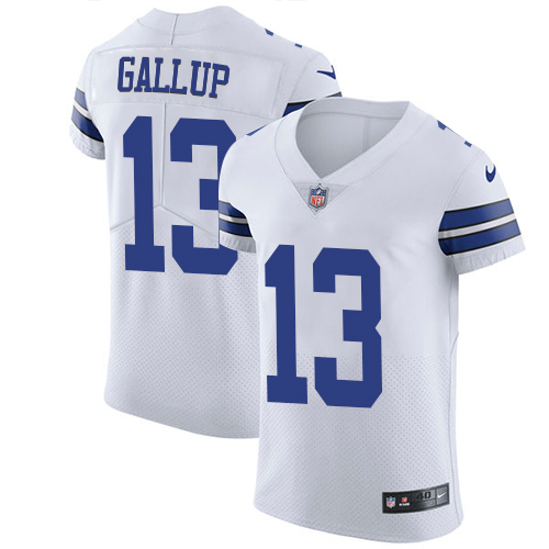 Cowboys #13 Michael Gallup White Men's Stitched Vapor Untouchable Elite Jersey