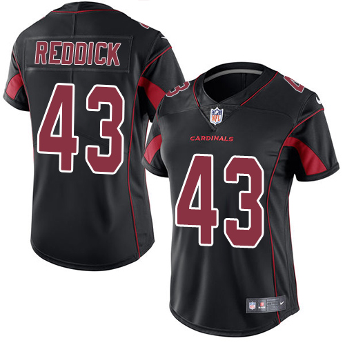 Arizona Cardinals #43 Haason Reddick Black Women's Stitched Limited Rush Jersey Womens