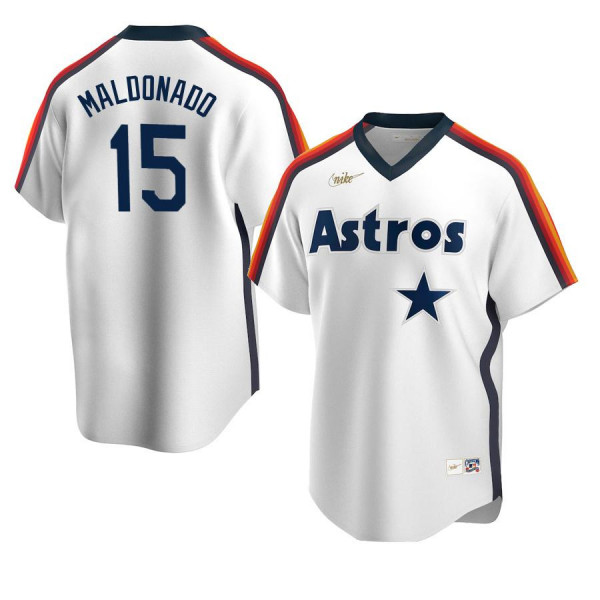 Men's Youth Women's Houston Astros 15 Replica Cooperstown Collection White Home Martin Maldonado Jersey