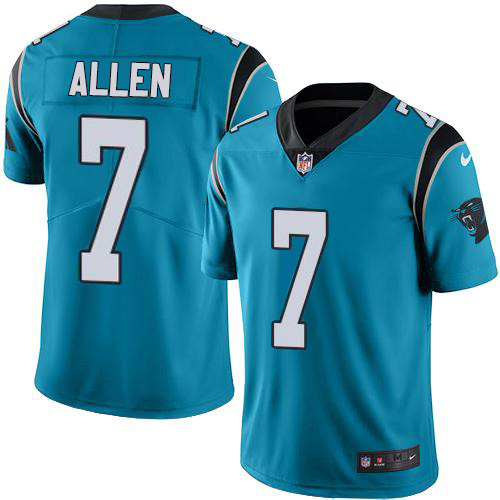 Carolina Panthers #7 Kyle Allen Blue Alternate Men's Stitched Vapor Untouchable Limited Jersey Men's