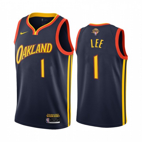 Golden State Warriors #1 Damion Lee Navy Swingman Womens 2022 Finals City Edition Jersey Womens