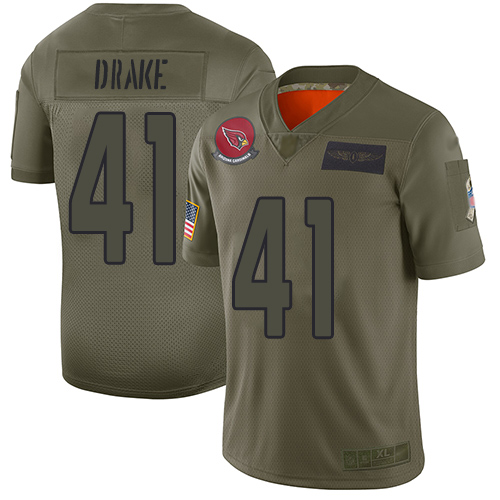 Arizona Cardinals #41 Kenyan Drake Camo Men's Stitched Limited 2019 Salute To Service Jersey Men's