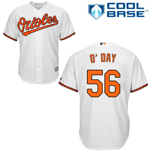 Baltimore Orioles #56 Darren O'Day White Cool Base Stitched Youth Jersey Youth