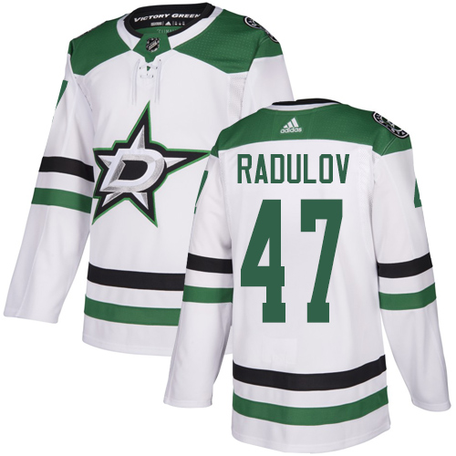 Adidas Dallas Stars #47 Alexander Radulov White Road Authentic Stitched Jersey Men's