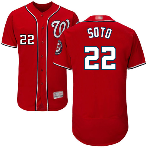 Washington Nationals #22 Juan Soto Red Flexbase Authentic Collection Stitched Jersey Men's