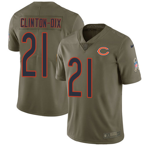 Chicago Bears #21 Ha Ha Clinton-Dix Olive Men's Stitched Limited 2017 Salute To Service Jersey Men's
