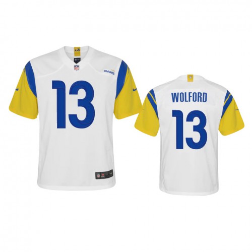 Los Angeles Los Angeles Rams #13 John Wolford Youth Alternate Game Jersey - White Youth
