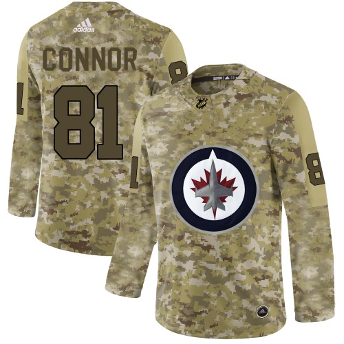 Adidas Winnipeg Jets #81 Kyle Connor Camo Authentic Stitched Jersey Men's