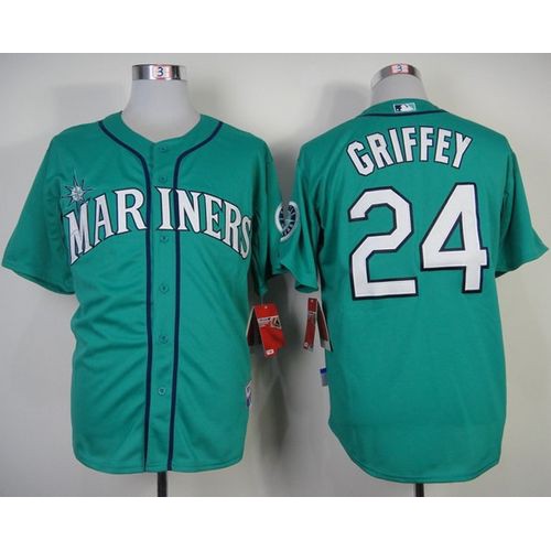 Seattle Mariners #24 Ken Griffey Green Alternate Cool Base Stitched Jersey Men's