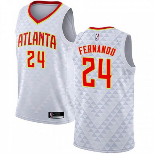Atlanta Hawks #24 Bruno Fernando White Youth Swingman Association Edition Jersey Youth