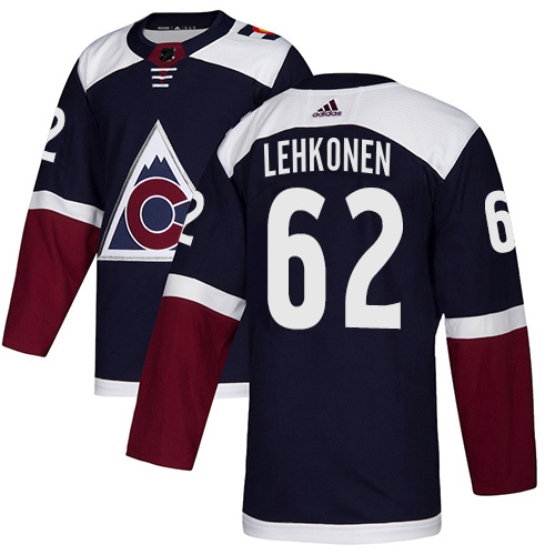 Adidas Colorado Avalanche #62 Artturi Lehkonen Navy Youth Alternate Authentic Stitched Jersey Youth