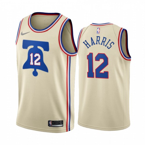 Philadelphia Philadelphia 76ers #12 Tobias Harris Cream Womens Swingman 2020-21 Earned Edition Jersey Womens