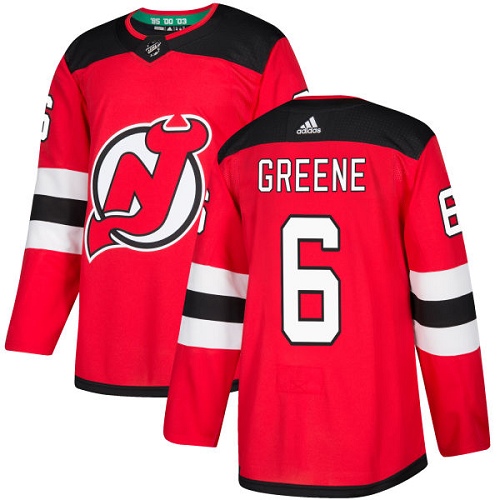 Adidas New Jersey Devils #6 Andy Greene Red Home Authentic Stitched Jersey Men's