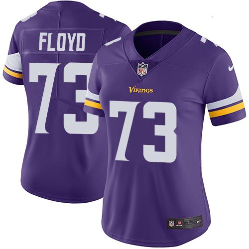 Minnesota Vikings #73 Sharrif Floyd Purple Team Color Women's Stitched Vapor Untouchable Limited Jersey Womens