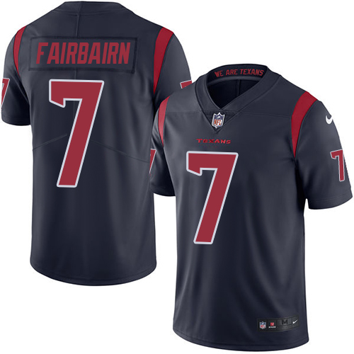 Houston Texans #7 Ka'imi Fairbairn Navy Blue Men's Stitched Limited Rush Jersey Men's