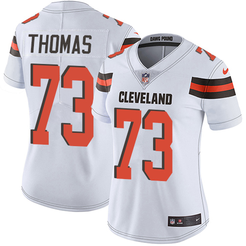 Browns #73 Joe Thomas White Women's Stitched Vapor Untouchable Limited Jersey