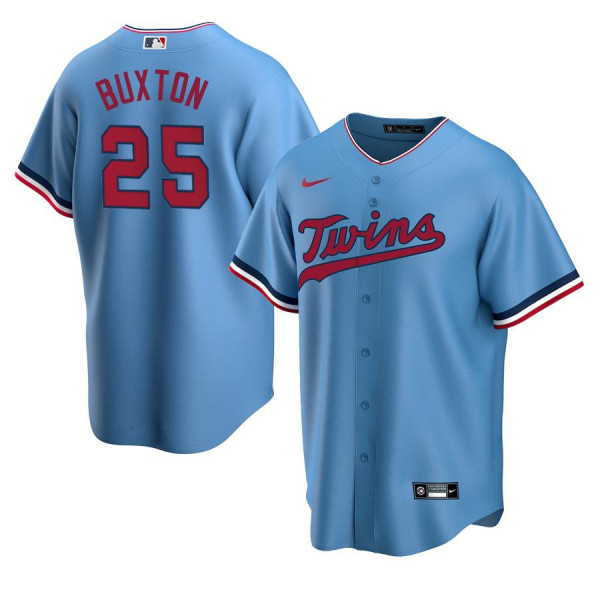Men's Youth Women Minnesota Twins 25 Replica 2020 Light Blue Byron Buxton Jersey
