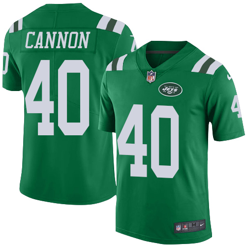 New York Jets #40 Trenton Cannon Green Men's Stitched Limited Rush Jersey Men's